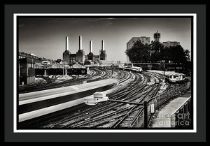 The Train and Battersea Power Station - Framed Print