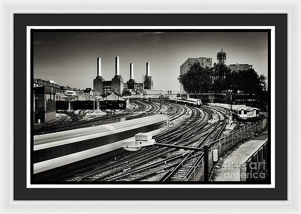 The Train and Battersea Power Station - Framed Print