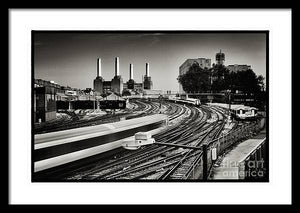 The Train and Battersea Power Station - Framed Print