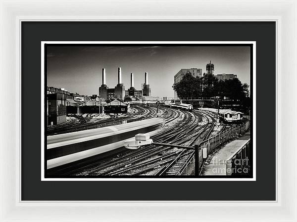 The Train and Battersea Power Station - Framed Print