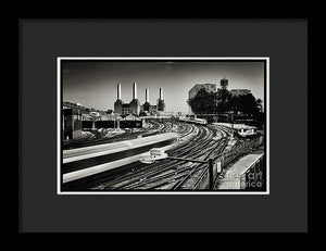 The Train and Battersea Power Station - Framed Print