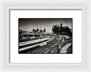 The Train and Battersea Power Station - Framed Print