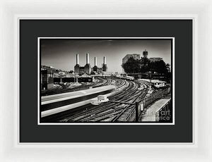 The Train and Battersea Power Station - Framed Print