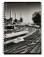 Load image into Gallery viewer, The Train and Battersea Power Station - Spiral Notebook
