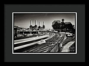 The Train and Battersea Power Station - Framed Print