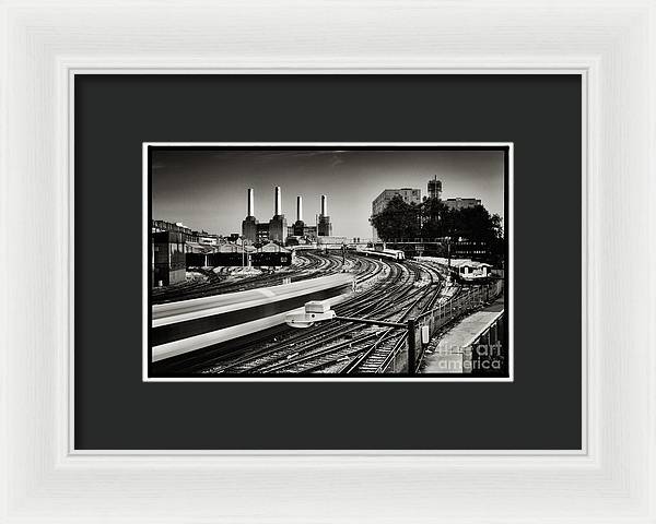 The Train and Battersea Power Station - Framed Print