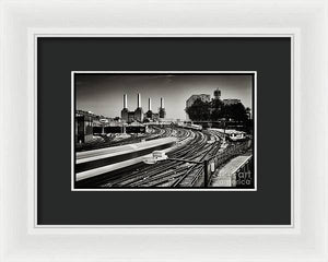 The Train and Battersea Power Station - Framed Print