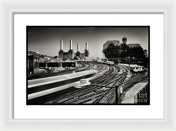 The Train and Battersea Power Station - Framed Print