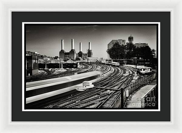 The Train and Battersea Power Station - Framed Print