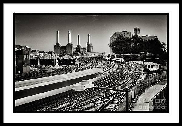 The Train and Battersea Power Station - Framed Print