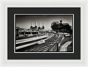 The Train and Battersea Power Station - Framed Print