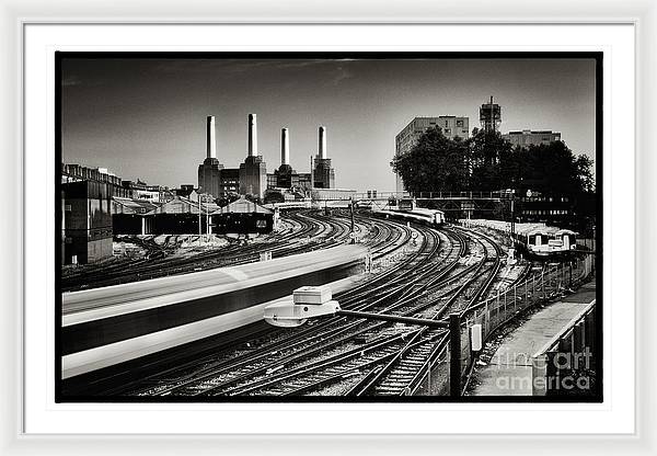 The Train and Battersea Power Station - Framed Print