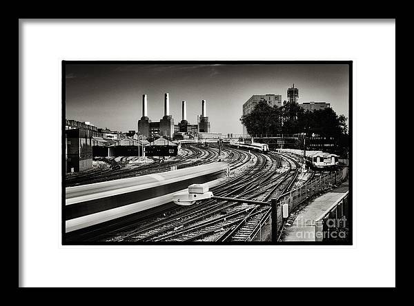 The Train and Battersea Power Station - Framed Print