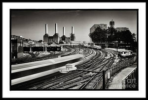 The Train and Battersea Power Station - Framed Print