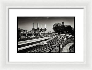 The Train and Battersea Power Station - Framed Print