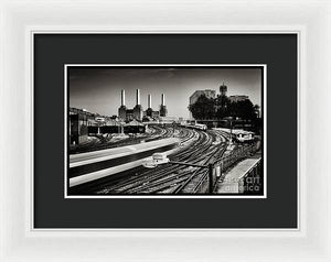 The Train and Battersea Power Station - Framed Print