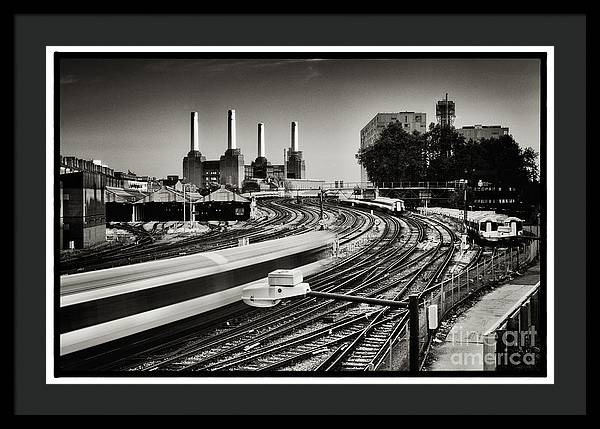 The Train and Battersea Power Station - Framed Print