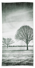 Load image into Gallery viewer, Two Trees in a field - Bath Towel
