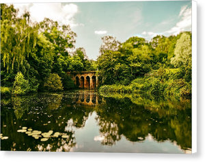 Viaduct Bridge Over Viaduct Pond green london space - Canvas Print