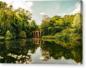 Viaduct Bridge Over Viaduct Pond green london space - Canvas Print