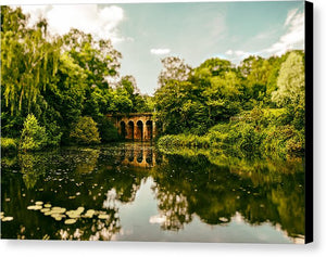 Viaduct Bridge Over Viaduct Pond green london space - Canvas Print