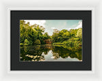 Load image into Gallery viewer, Viaduct Bridge Over Viaduct Pond green london space - Framed Print
