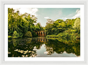 Viaduct Bridge Over Viaduct Pond green london space - Framed Print