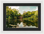 Load image into Gallery viewer, Viaduct Bridge Over Viaduct Pond green london space - Framed Print
