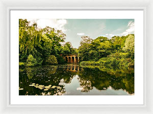 Viaduct Bridge Over Viaduct Pond green london space - Framed Print