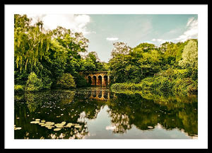 Viaduct Bridge Over Viaduct Pond green london space - Framed Print