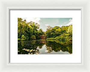 Viaduct Bridge Over Viaduct Pond green london space - Framed Print