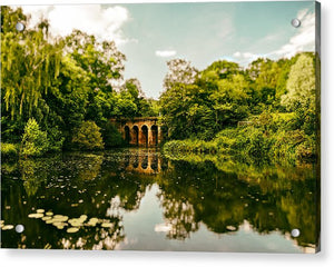 Viaduct Bridge Over Viaduct Pond green london space - Acrylic Print