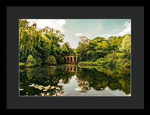 Viaduct Bridge Over Viaduct Pond green london space - Framed Print