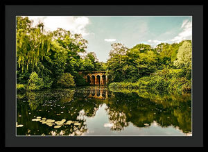 Viaduct Bridge Over Viaduct Pond green london space - Framed Print