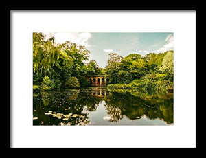 Viaduct Bridge Over Viaduct Pond green london space - Framed Print