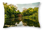 Load image into Gallery viewer, Viaduct Bridge Over Viaduct Pond green london space - Throw Pillow
