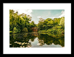 Load image into Gallery viewer, Viaduct Bridge Over Viaduct Pond green london space - Framed Print
