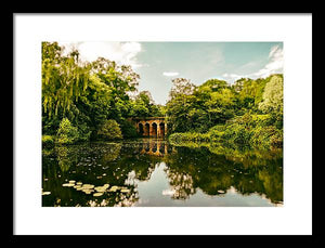 Viaduct Bridge Over Viaduct Pond green london space - Framed Print