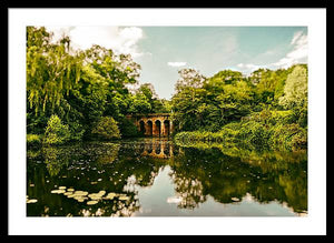 Viaduct Bridge Over Viaduct Pond green london space - Framed Print