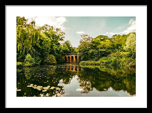 Viaduct Bridge Over Viaduct Pond green london space - Framed Print