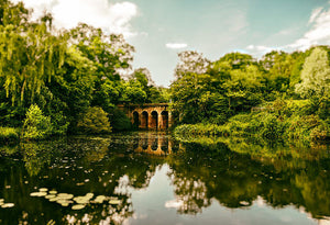 Viaduct Bridge Over Viaduct Pond green london space - Art Print