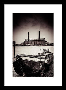 walking along the Thames - Framed Print