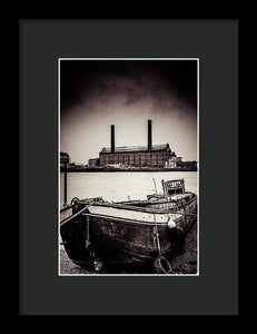 walking along the Thames - Framed Print