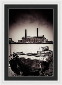 walking along the Thames - Framed Print