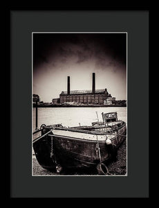 walking along the Thames - Framed Print