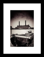 Load image into Gallery viewer, walking along the Thames - Framed Print
