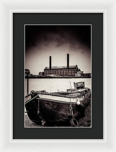 walking along the Thames - Framed Print