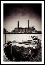 Load image into Gallery viewer, walking along the Thames - Framed Print
