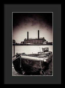 walking along the Thames - Framed Print