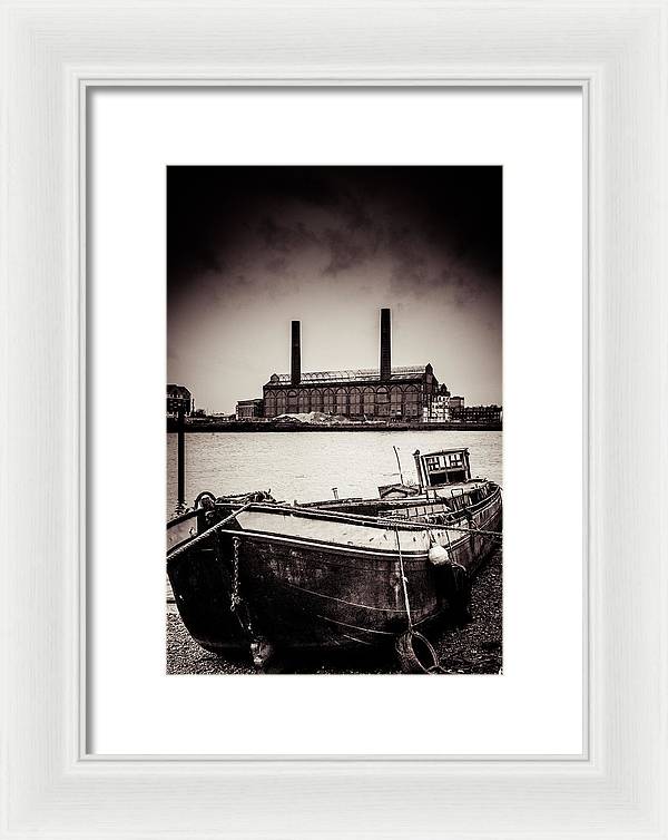 walking along the Thames - Framed Print